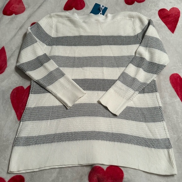 NWT MARKET & SPRUCE 
Tawnee Cotton Blend Waffle Stitch Sweater - Picture 3 of 12